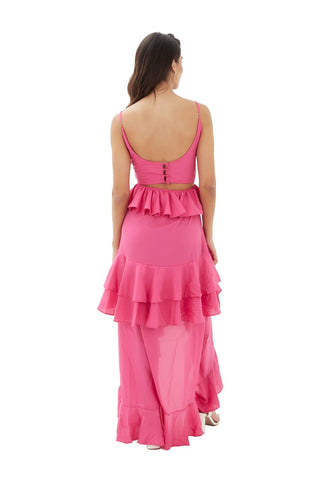 Fucsia Radiance Long dress for woman