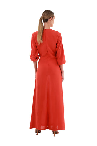 Terracotta Angelina Long Dress