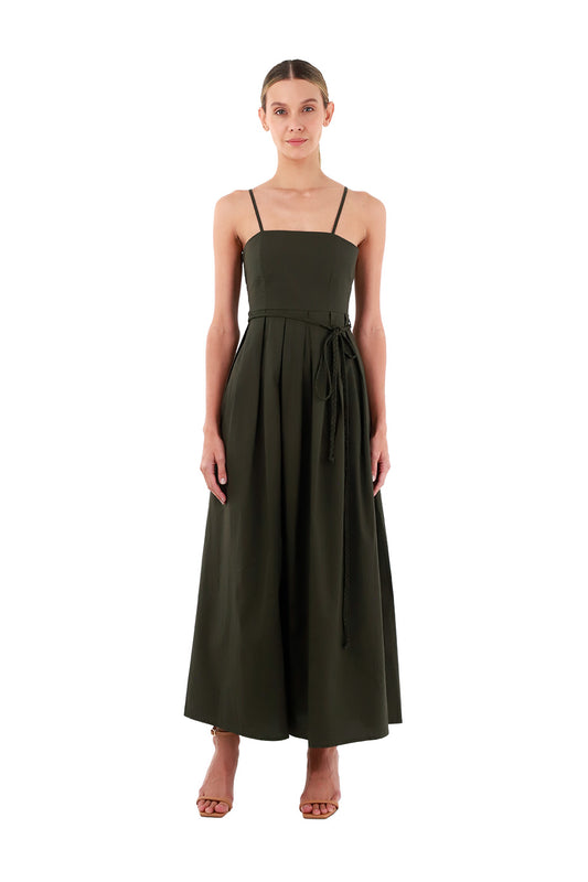 Dark Green Long Provencal Dress