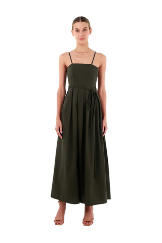 Dark Green Long Provencal Dress