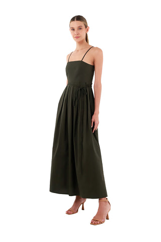Dark Green Long Provencal Dress