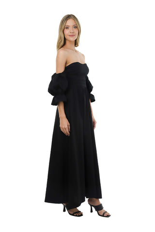 BLACK RADIANT SOUL LONG DRESS