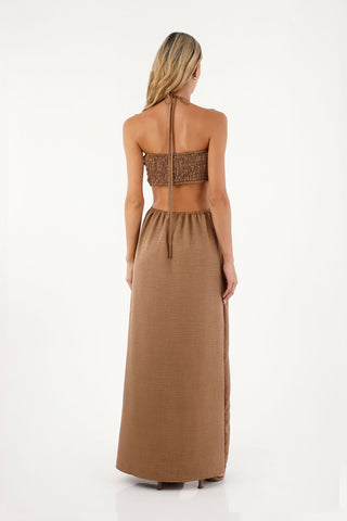 Taupe Joan Long Dress