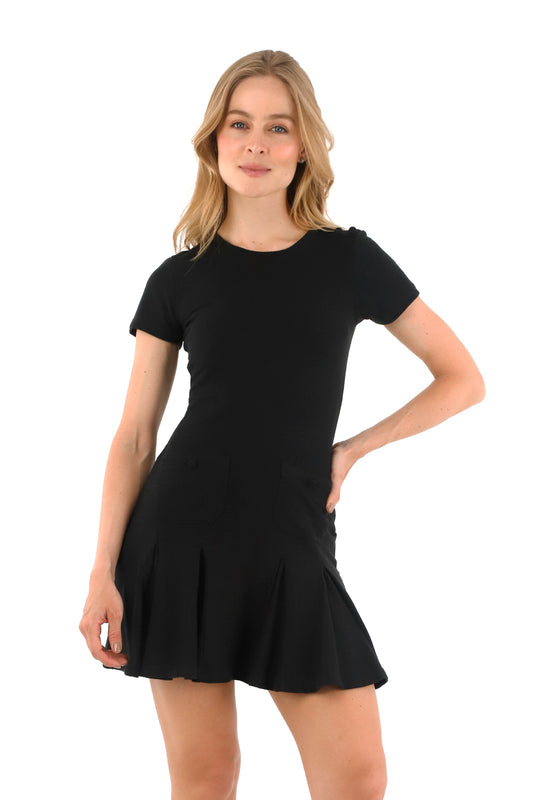 Black Amelie Short Dress