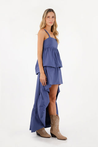Dark Blue Luvana Long Dress