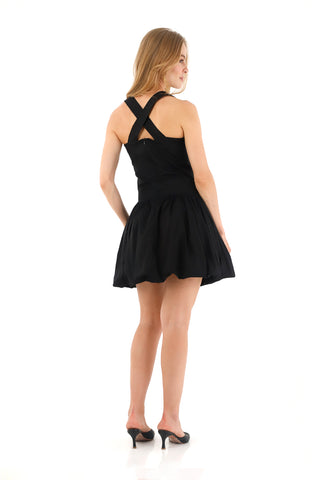 Black Miuccia Short Dress