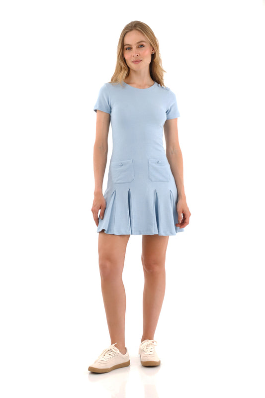 Light Blue Amelie Short Dress