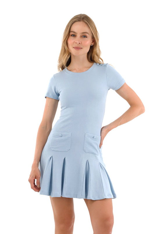 Light Blue Amelie Short Dress