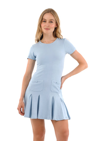 Light Blue Amelie Short Dress