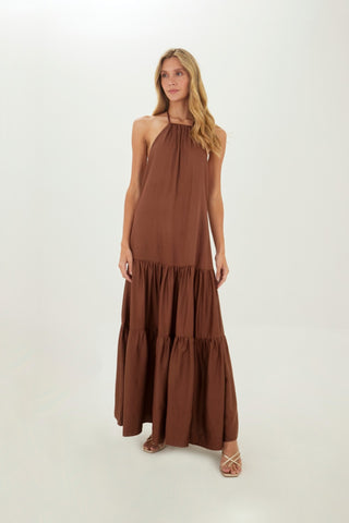 Brown Luzia Long Dress