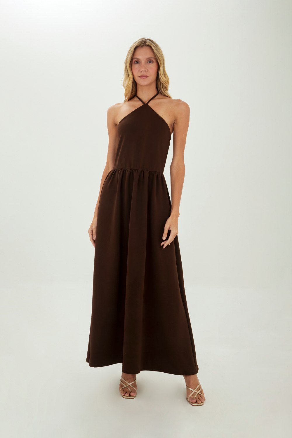 Brown Regine Long dress