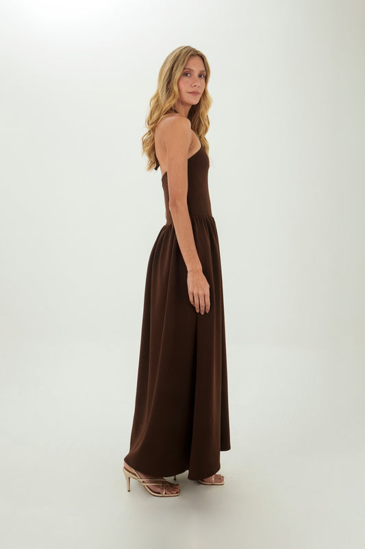 Brown Regine Long dress