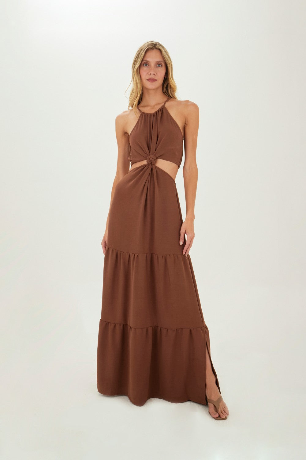 Brown Sophie long dress