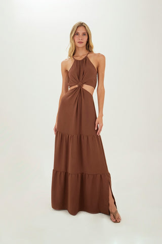 Brown Sophie long dress