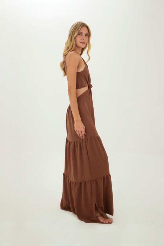 Brown Sophie long dress