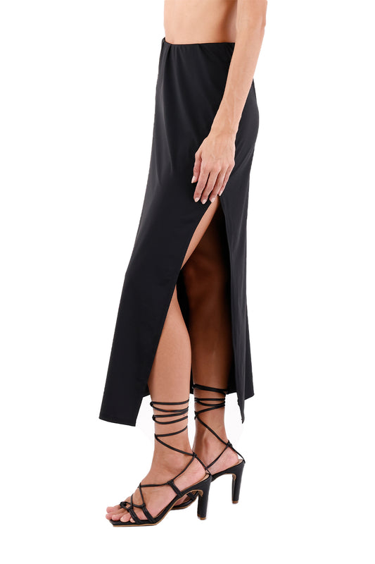 Black Sunlit Long Skirt