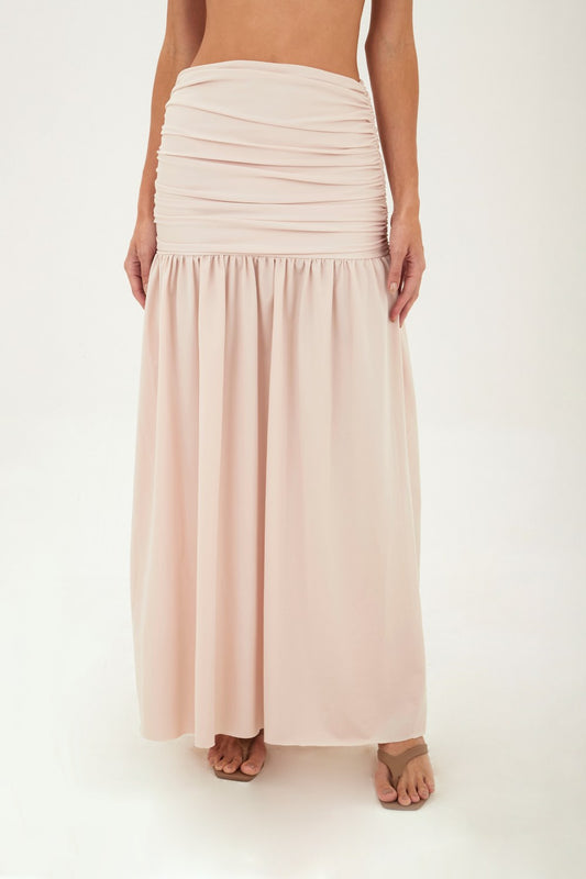 Beige Claudine Long Skirt