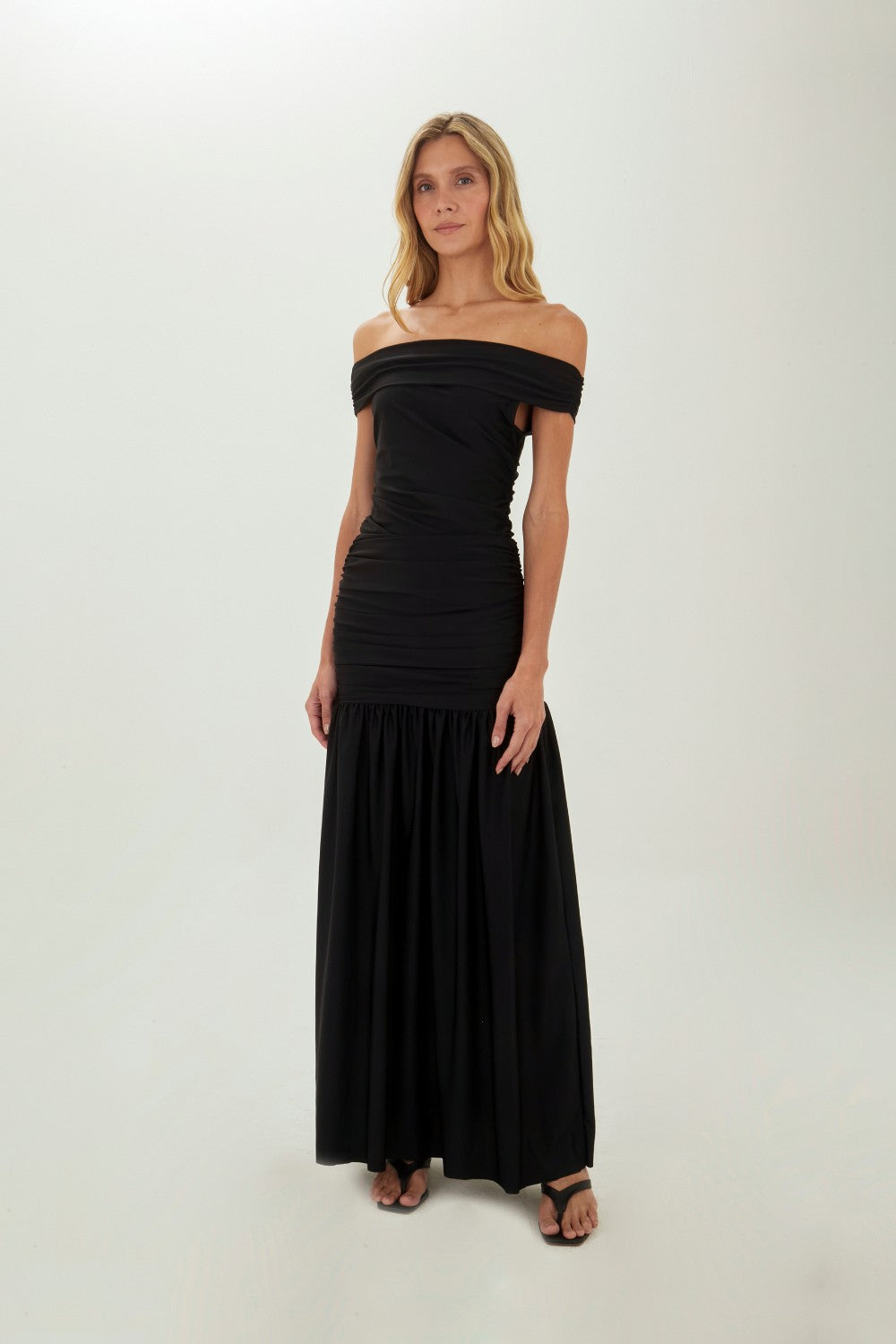 Black Claudine Long Skirt