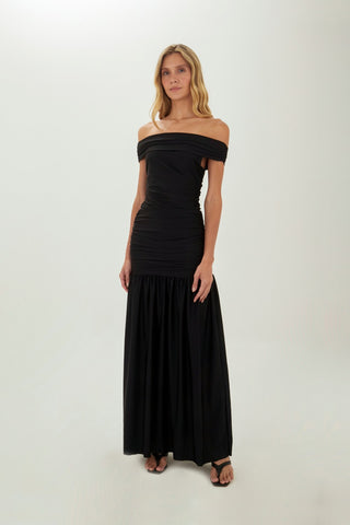 Black Claudine Long Skirt