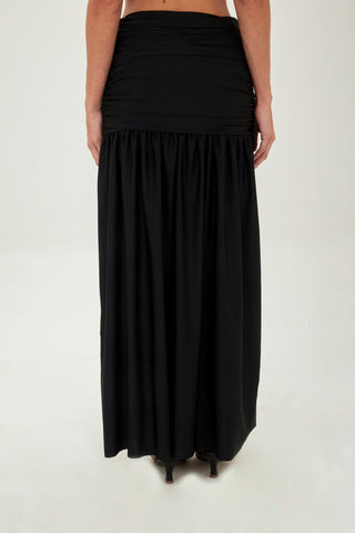 Black Claudine Long Skirt