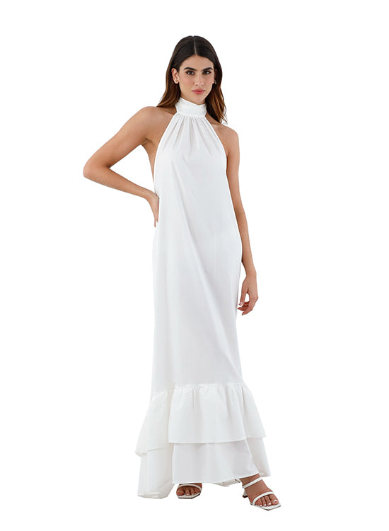 Ivory Brett Long dress for woman