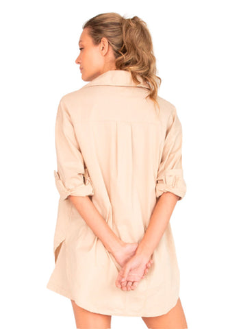 Khaki Boyfriend Haven Shirt for woman