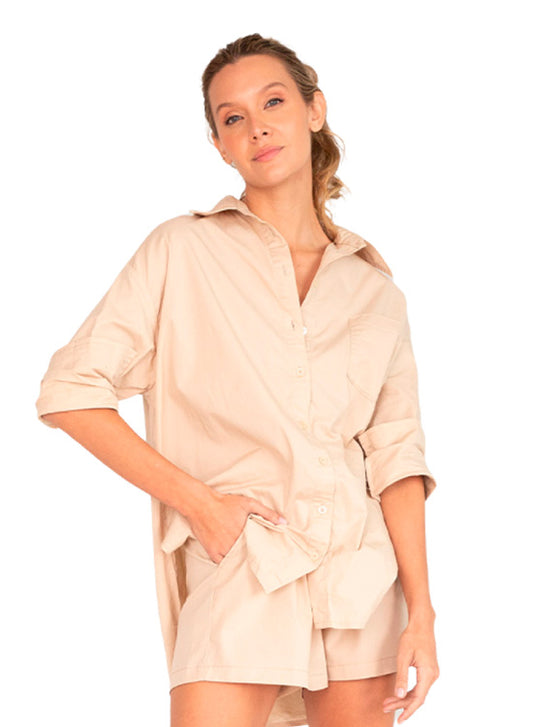Khaki Boyfriend Haven Shirt for woman