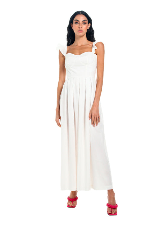 Ivory Flora Long dress for woman