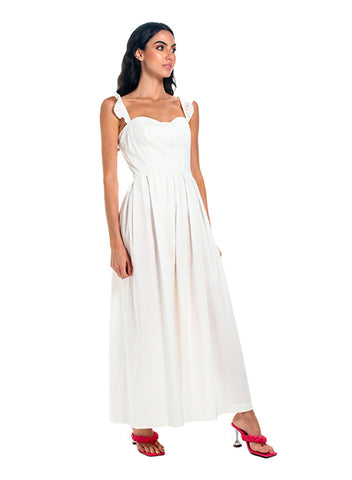 Ivory Flora Long dress for woman