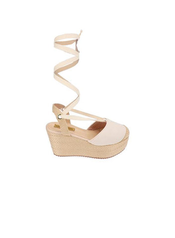 Beige Platforms Espadrille for Woman