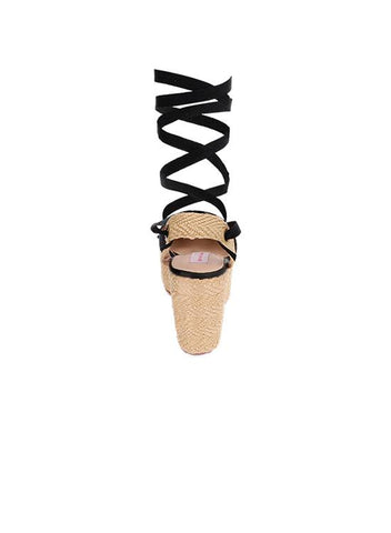 Black Platforms Espadrille for Woman