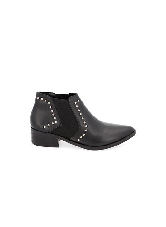 Black Hoxton Studded Booties for Woman