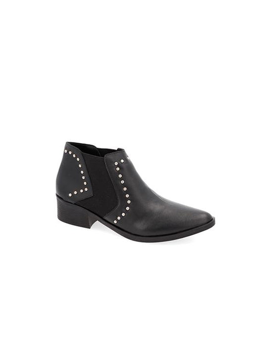 Black Hoxton Studded Booties for Woman