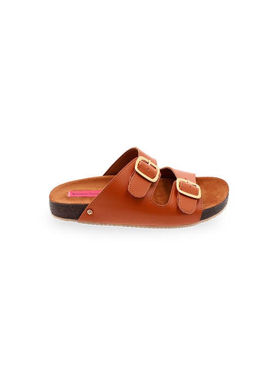 Honey brown Bubbles_A Buckle Sandals for Woman