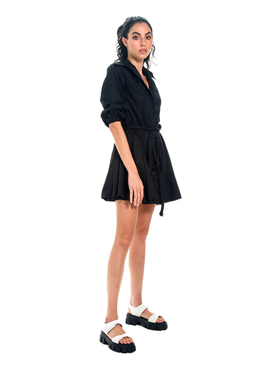 Black Lis Short dress for woman